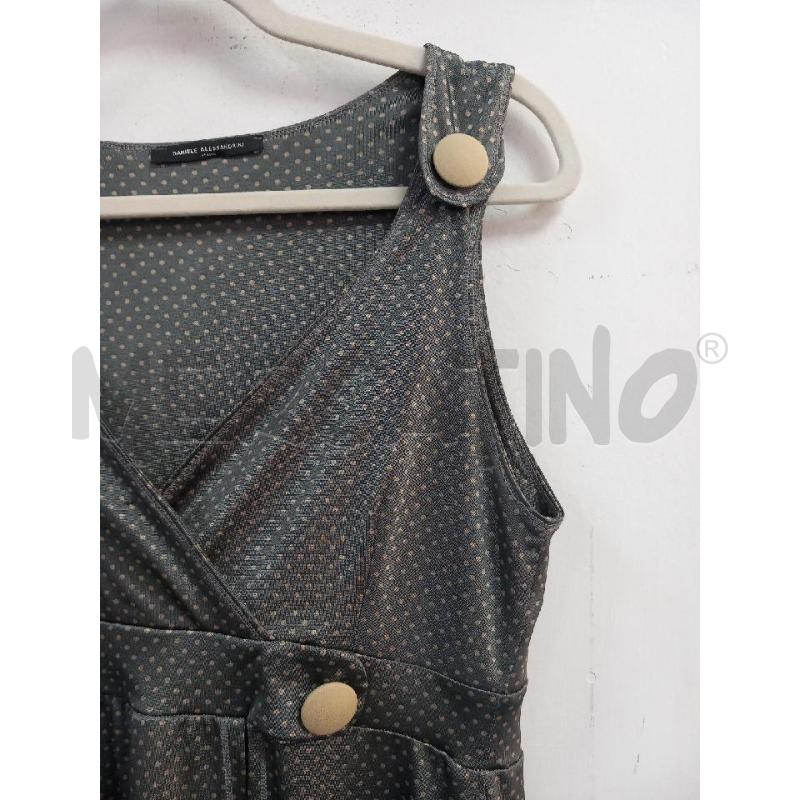 VESTITO D DANIELE ALESSANDRINI GRIGIO POIS BEIGE | Mercatino dell'Usato Roma porta di roma 3