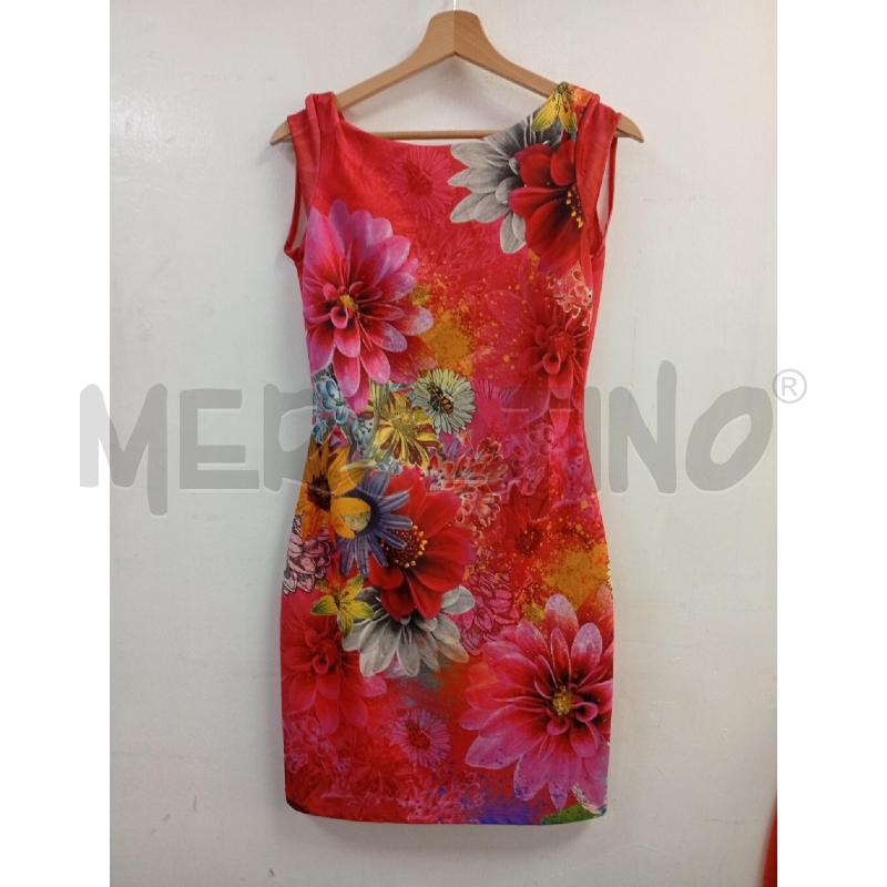 VESTITO D DESIGUAL ROSSO FLOREALE | Mercatino dell'Usato Roma porta di roma 1