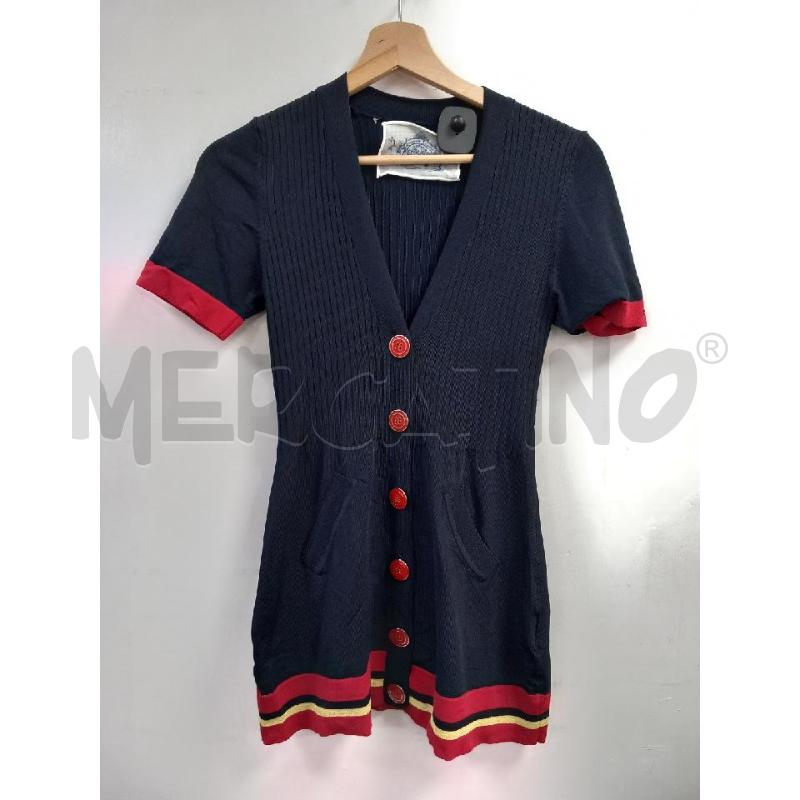 VESTITO D GUESS JEANS BLU BOTTONI ROSSO | Mercatino dell'Usato Roma porta di roma 1