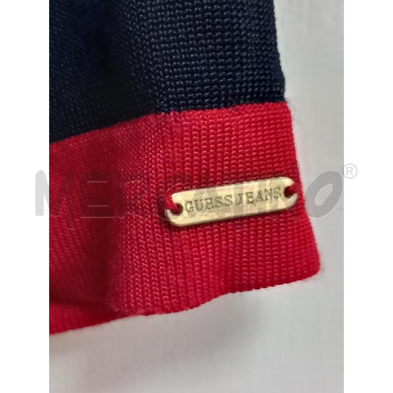 VESTITO D GUESS JEANS BLU BOTTONI ROSSO | Mercatino dell'Usato Roma porta di roma 4