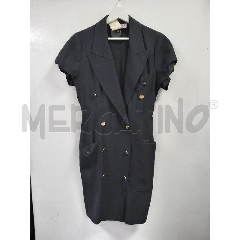 VESTITO D JEAN PAUL GAULTIER NERO DOPPIOPETTO BOTTONI DORATO | Mercatino dell'Usato Roma porta di roma 1