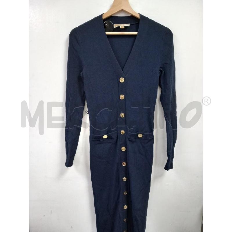 VESTITO D LUNGO MICHAEL KORS BLU BOTTONI DOR | Mercatino dell'Usato Roma porta di roma 1