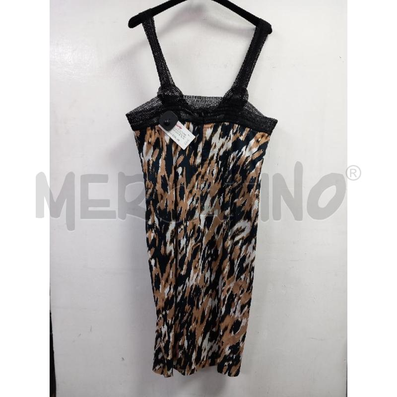 VESTITO D MARELLA NERO FANTASIA BEIGE | Mercatino dell'Usato Roma porta di roma 2