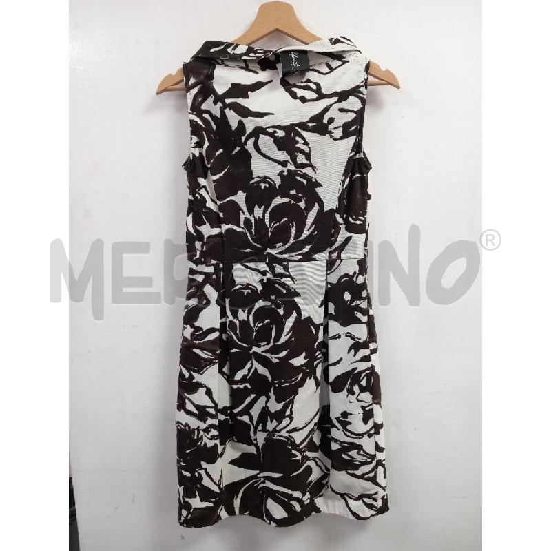 VESTITO D MASSIMO DUTTI BIANCO FANTASIA MARRONE | Mercatino dell'Usato Roma porta di roma 2