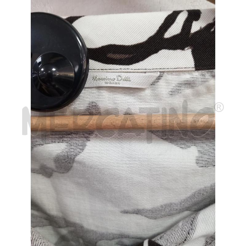 VESTITO D MASSIMO DUTTI BIANCO FANTASIA MARRONE | Mercatino dell'Usato Roma porta di roma 3