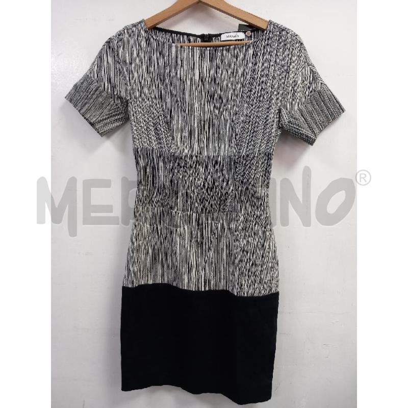 VESTITO D MAX & CO BIANCO RIGHE NERO | Mercatino dell'Usato Roma porta di roma 1