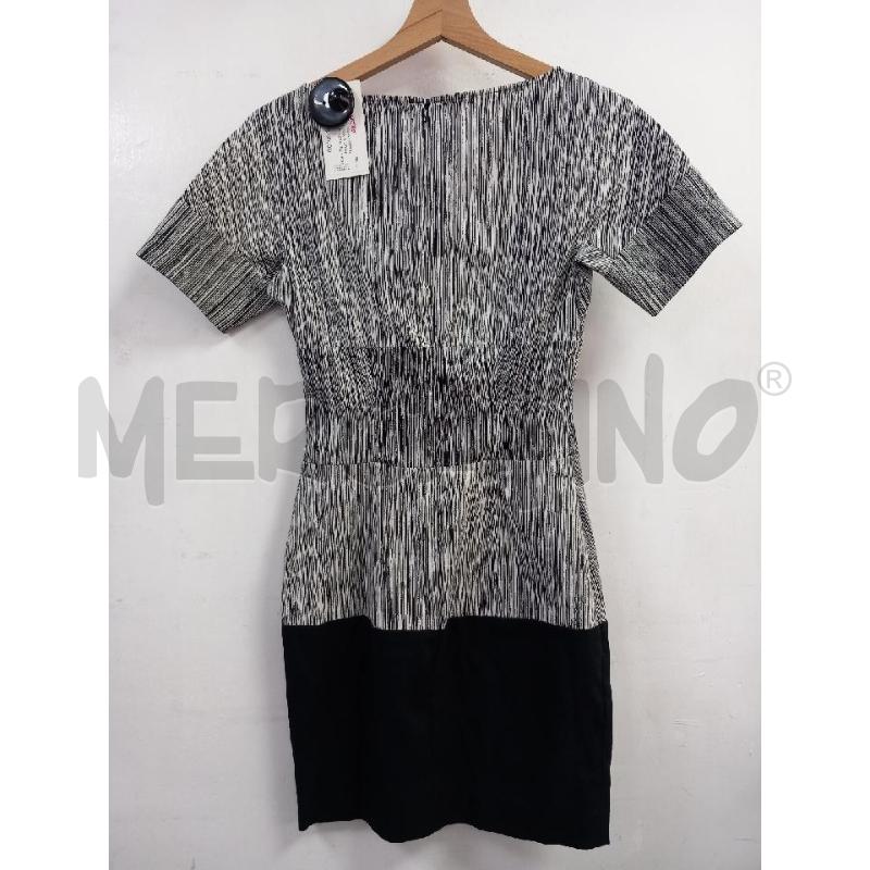 VESTITO D MAX & CO BIANCO RIGHE NERO | Mercatino dell'Usato Roma porta di roma 2