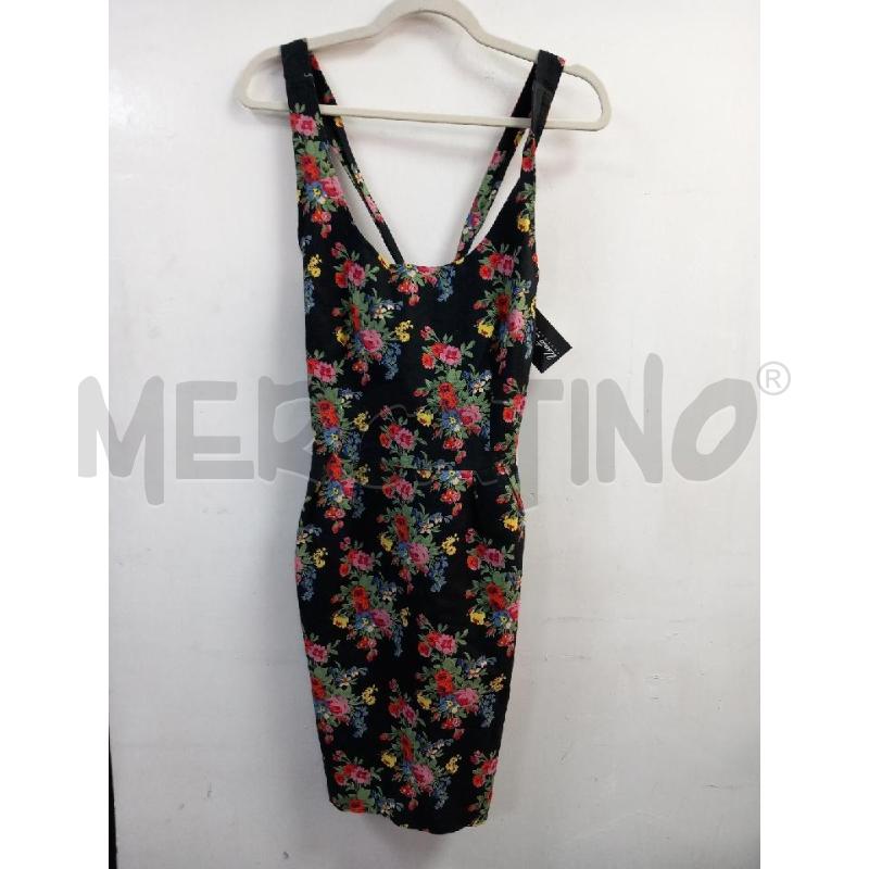 VESTITO D OLIVER NERO FANTASIA FLOREALE LINO MISTO COTONE | Mercatino dell'Usato Roma porta di roma 1