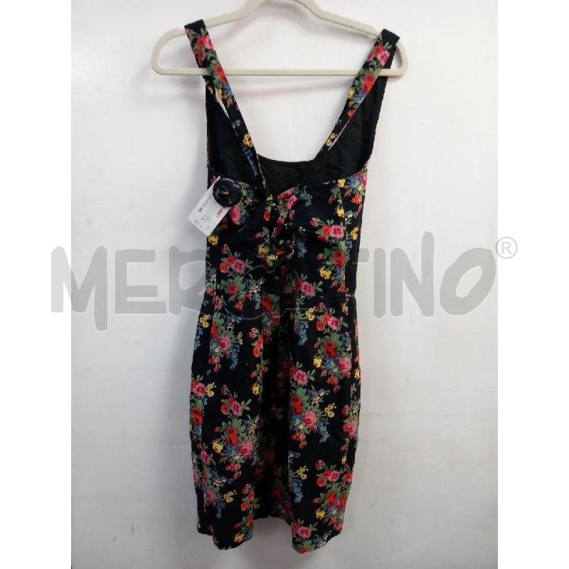 VESTITO D OLIVER NERO FANTASIA FLOREALE LINO MISTO COTONE | Mercatino dell'Usato Roma porta di roma 2