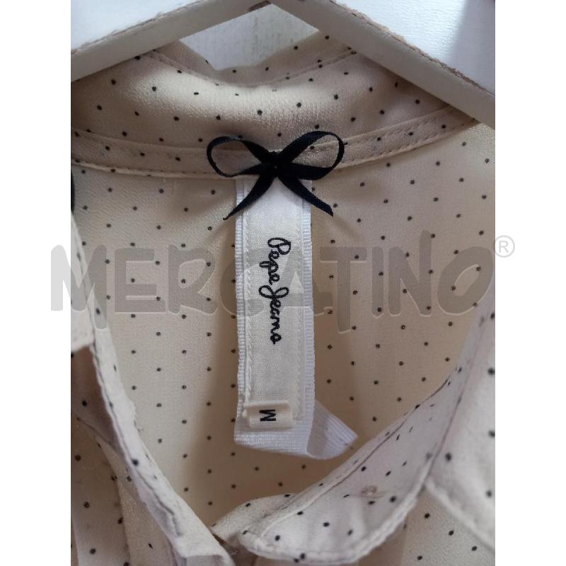 VESTITO D PEPE JEANS BEIGE POIS GONNA NERO | Mercatino dell'Usato Roma porta di roma 2