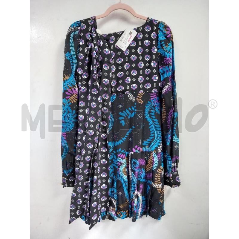 VESTITO D PINKO NERO FANTASIA BLU VIOLA | Mercatino dell'Usato Roma porta di roma 2