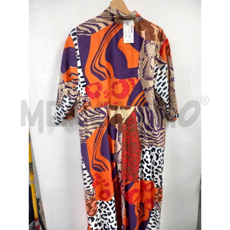 VESTITO D POSITANO ARANCIO MACULATO BEIGE VIOLA | Mercatino dell'Usato Roma porta di roma 2