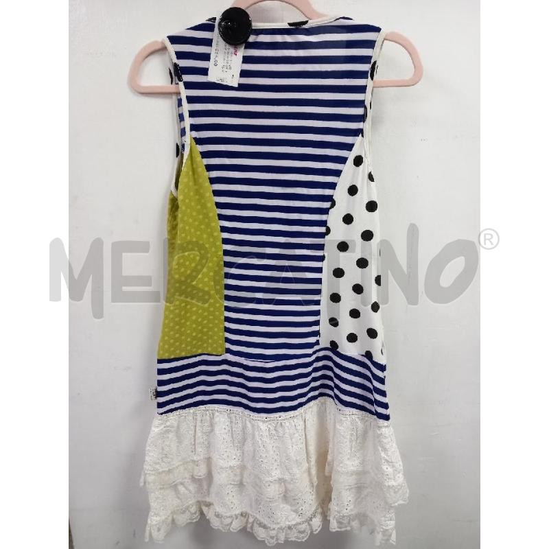 VESTITO D SAVAGE CULTURE RIGHE BIANCO BLU POIS FANTASIA FLOREALE | Mercatino dell'Usato Roma porta di roma 2