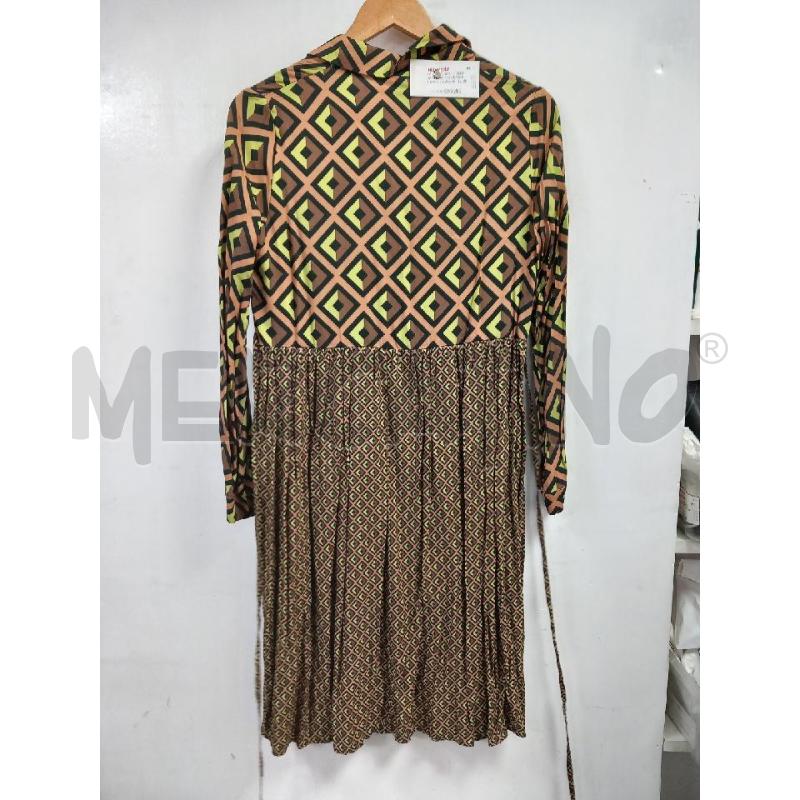 VESTITO D THE ABITO ARANCIO FANTASIA GEOMETRICA | Mercatino dell'Usato Roma porta di roma 3