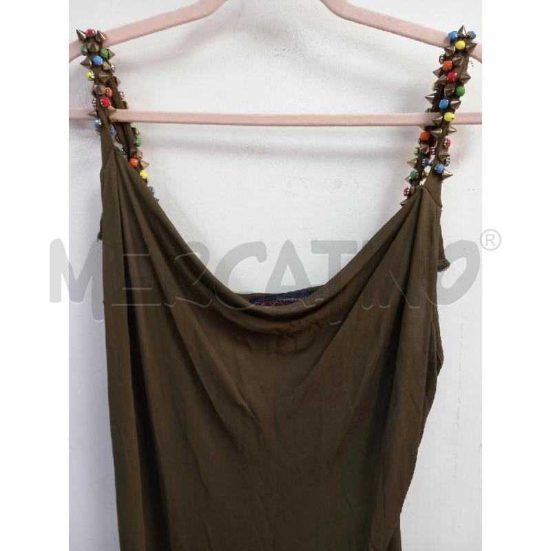 VESTITO D TRUSSARDI JEANS VERDE BORCHIE  | Mercatino dell'Usato Roma porta di roma 2