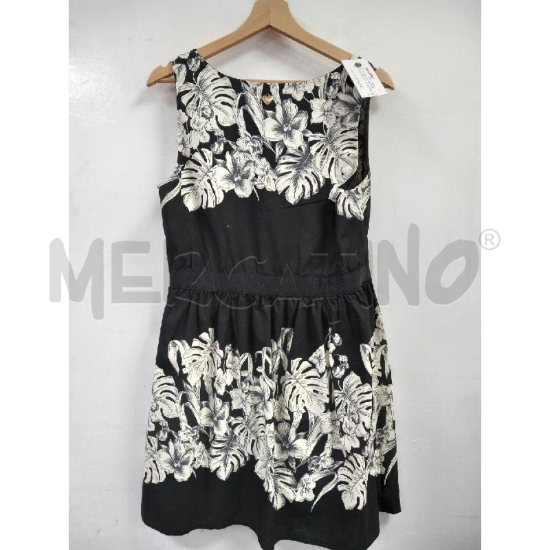 VESTITO D TWINSET NERO FANTASIA FLOREALE BIANCO | Mercatino dell'Usato Roma porta di roma 3