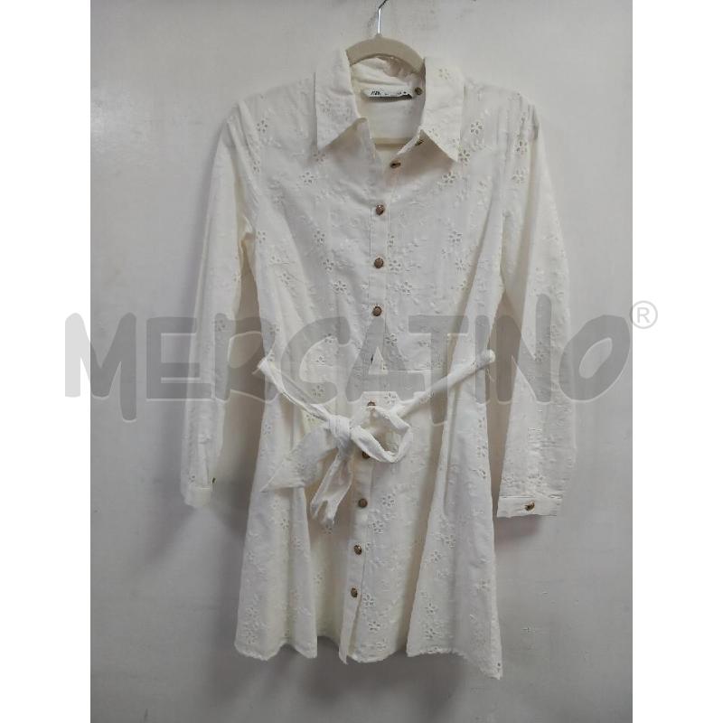 VESTITO D ZARA BIANCO RICAMO FLOREALE | Mercatino dell'Usato Roma porta di roma 1