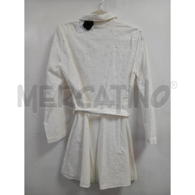 VESTITO D ZARA BIANCO RICAMO FLOREALE | Mercatino dell'Usato Roma porta di roma 3