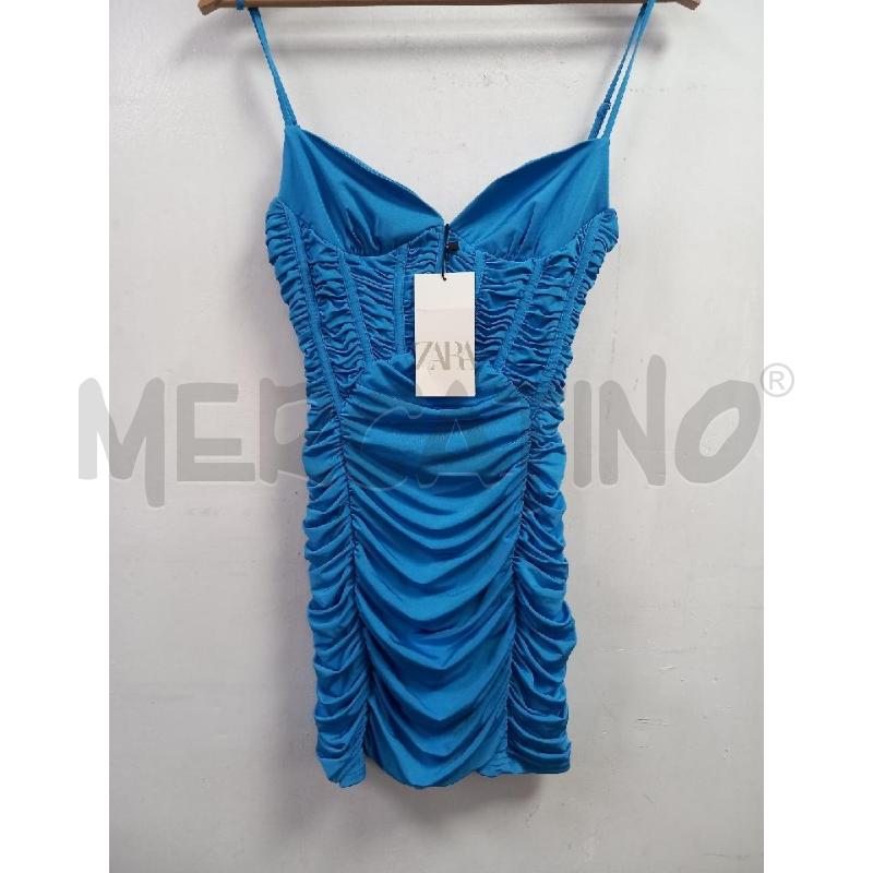 VESTITO D ZARA BLU ARRICCIATO | Mercatino dell'Usato Roma porta di roma 1