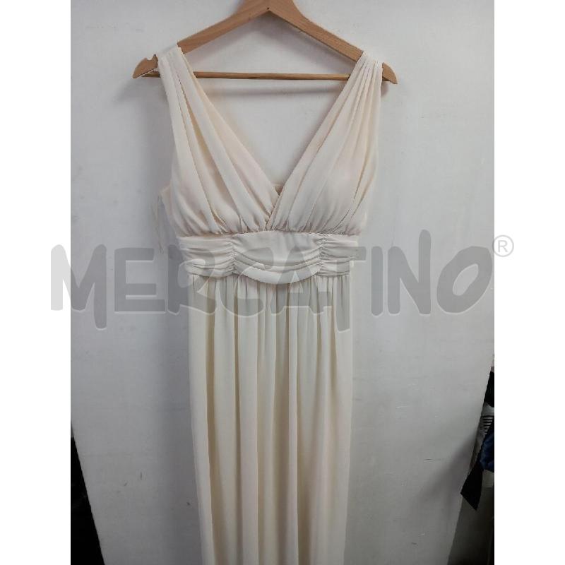 VESTITO LUNGO PINK BLOOM BIANCO | Mercatino dell'Usato Roma porta di roma 1