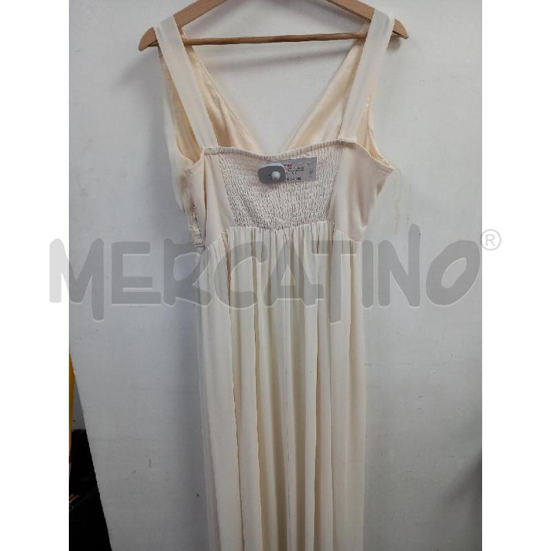 VESTITO LUNGO PINK BLOOM BIANCO | Mercatino dell'Usato Roma porta di roma 2