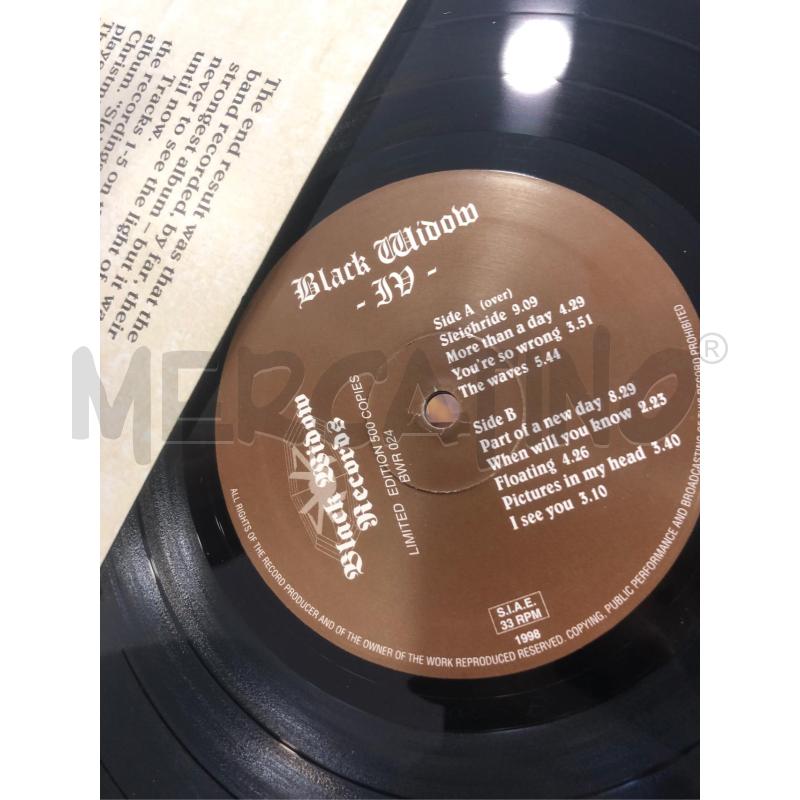 33/G VINILE BLACK WIDOW IV ITALY 1998 | Mercatino dell'Usato Roma somalia 5