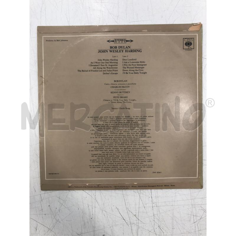 33/G VINILE BOB DYLAN JOHN WESLEY HARDING | Mercatino dell'Usato Roma somalia 2