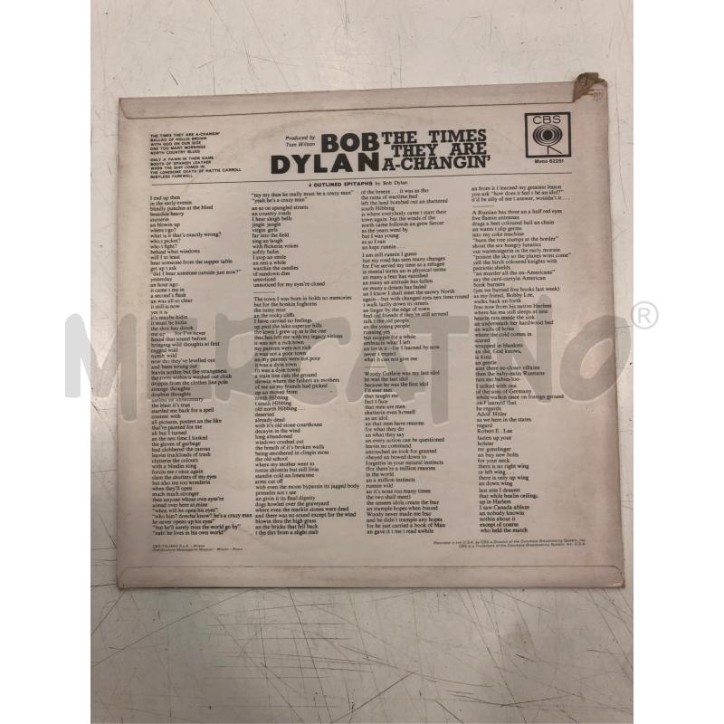 33/G VINILE BOB DYLAN THE TIMES THEY ARE A-CHANGIN' | Mercatino dell'Usato Roma somalia 2