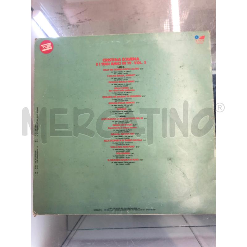 33/G VINILE CRISTINA D'AVENA E I TUOI AMICI IN TV 3 | Mercatino dell'Usato Roma somalia 2