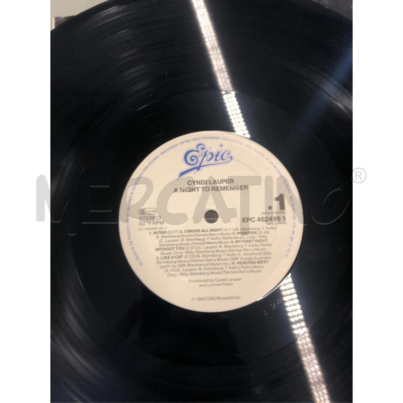 33/G VINILE CYNDI LAUPER A NIGHT TO REMEMBER | Mercatino dell'Usato Roma somalia 3