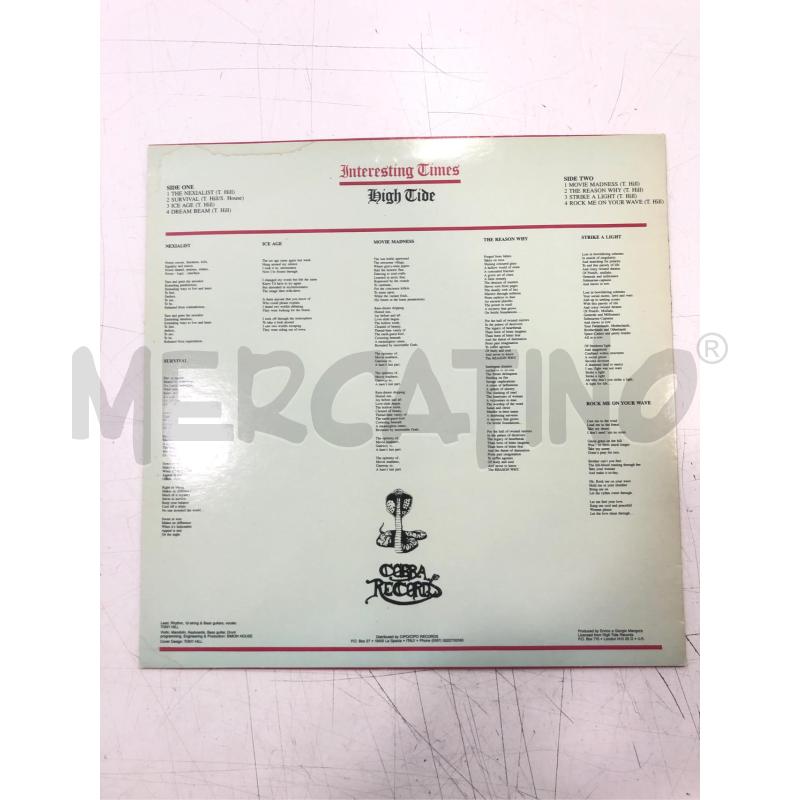 33/G VINILE HIGH TIDE INTERESTING TIMES | Mercatino dell'Usato Roma somalia 2