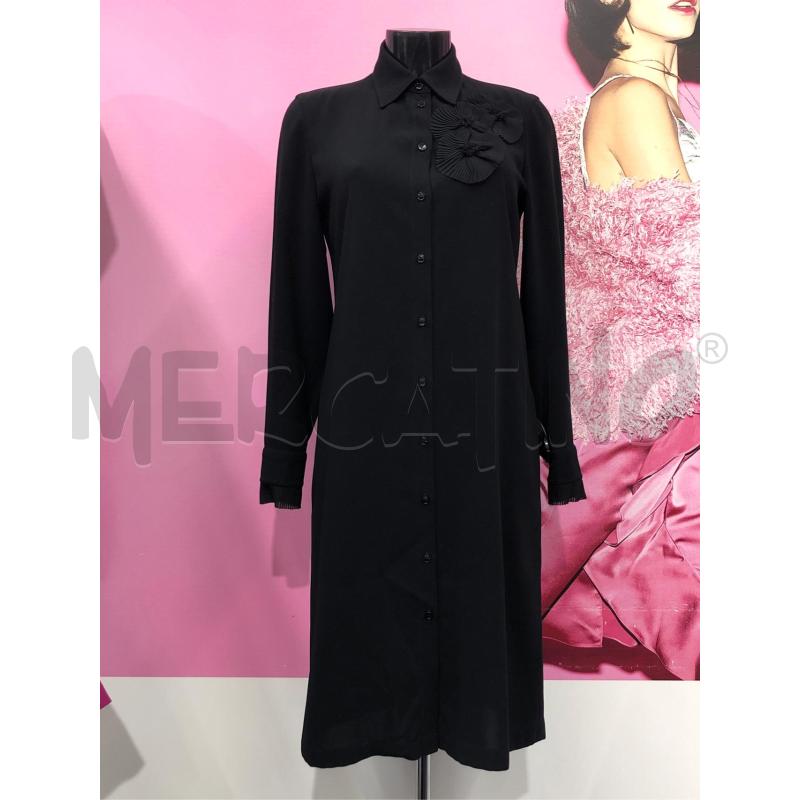 ABITO DONNA EMPORIO ARMANI NERO FIORI PLISSE | Mercatino dell'Usato Roma somalia 1