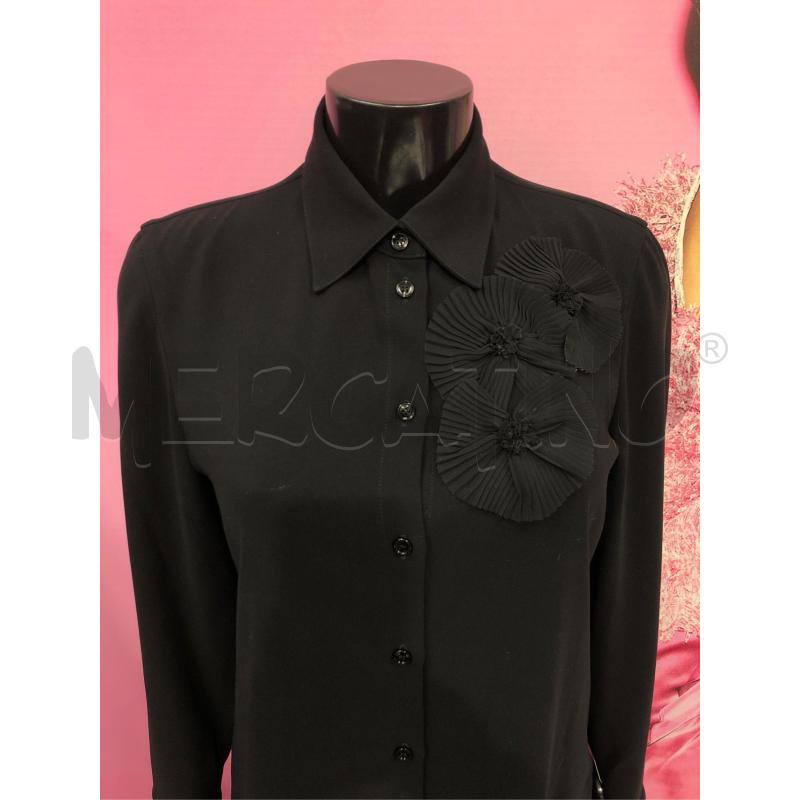 ABITO DONNA EMPORIO ARMANI NERO FIORI PLISSE | Mercatino dell'Usato Roma somalia 2