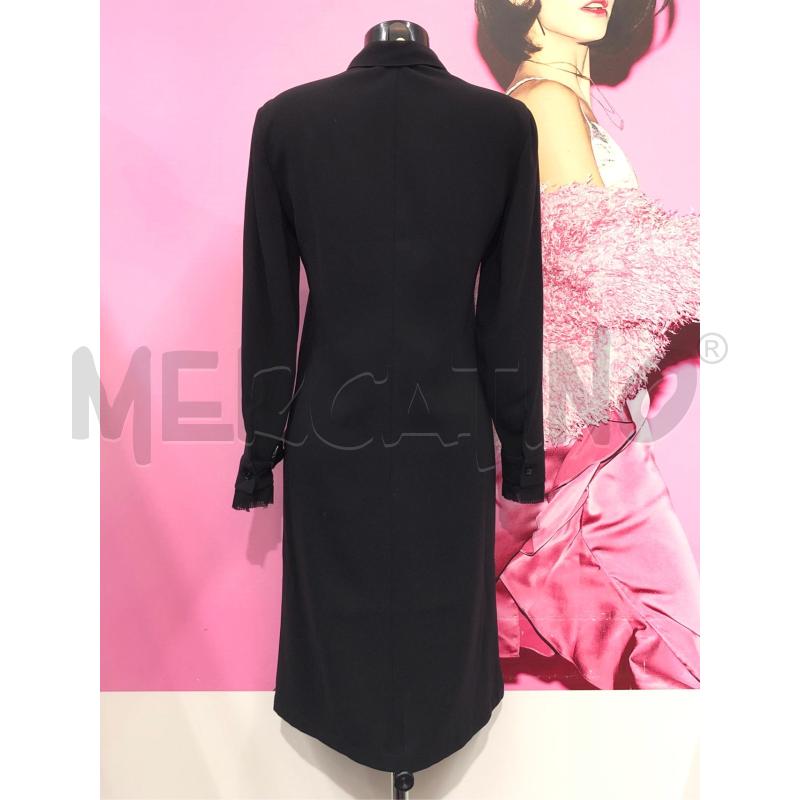 ABITO DONNA EMPORIO ARMANI NERO FIORI PLISSE | Mercatino dell'Usato Roma somalia 4
