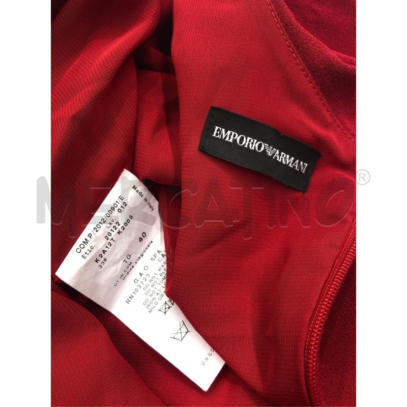 ABITO DONNA EMPORIO ARMANI ROSSO BALZE RASO | Mercatino dell'Usato Roma somalia 5