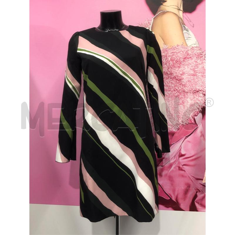 ABITO DONNA MARELLA NERO VERDE RIGHE TRASVERS | Mercatino dell'Usato Roma somalia 1