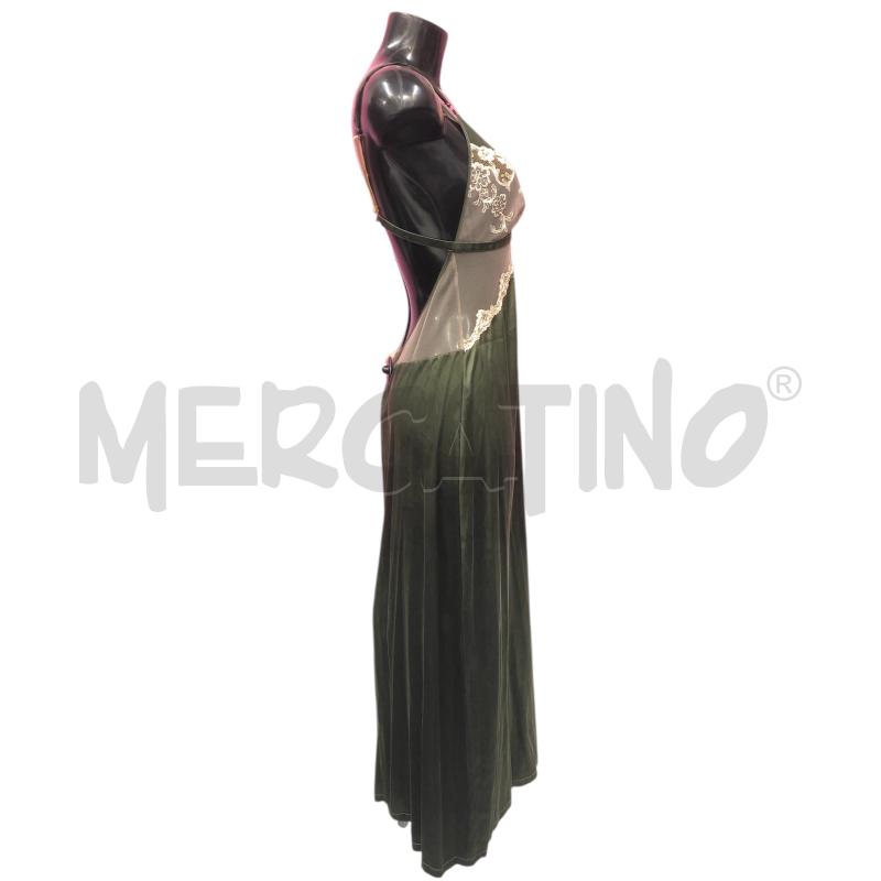 ABITO SOTTOVESTE DONNA  LA PERLA VERDE SETA PIZZO ROSA  | Mercatino dell'Usato Roma somalia 3