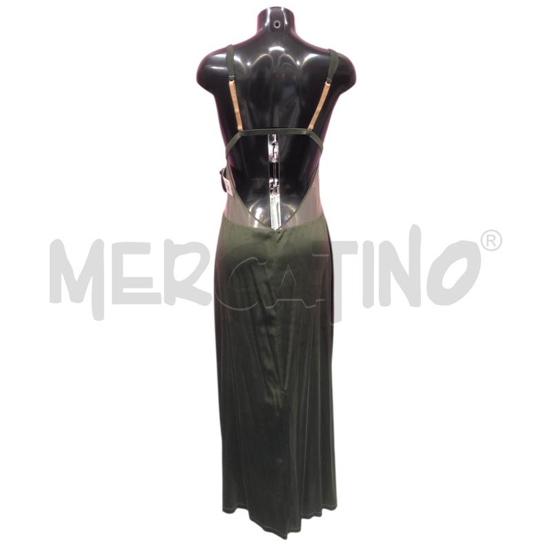 ABITO SOTTOVESTE DONNA  LA PERLA VERDE SETA PIZZO ROSA  | Mercatino dell'Usato Roma somalia 4
