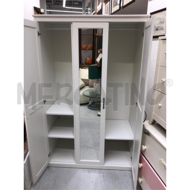 ARMADIO  IKEA 3ANTE PICCOLO BIANCO  | Mercatino dell'Usato Roma somalia 3