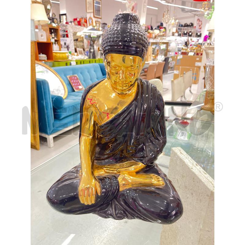 BASE LAMPADA BUDDHA CER NERO ORO | Mercatino dell'Usato Roma somalia 1