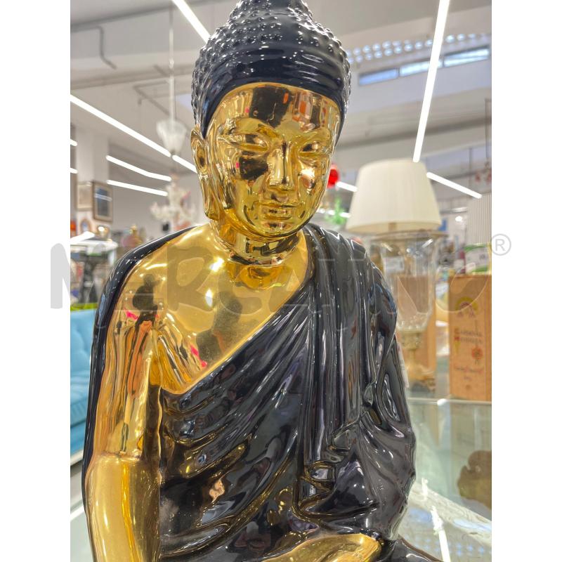 BASE LAMPADA BUDDHA CER NERO ORO | Mercatino dell'Usato Roma somalia 2