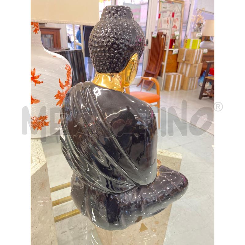 BASE LAMPADA BUDDHA CER NERO ORO | Mercatino dell'Usato Roma somalia 3