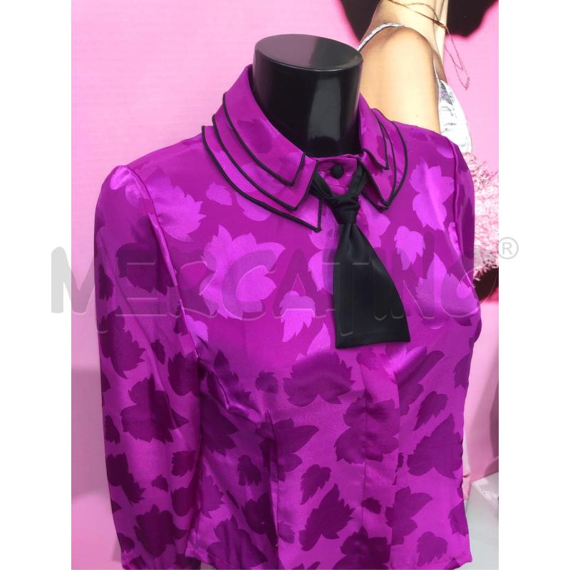 BLUSA DONNA LOUIS FERAUD FUCSIA PROFIL NERO  | Mercatino dell'Usato Roma somalia 2