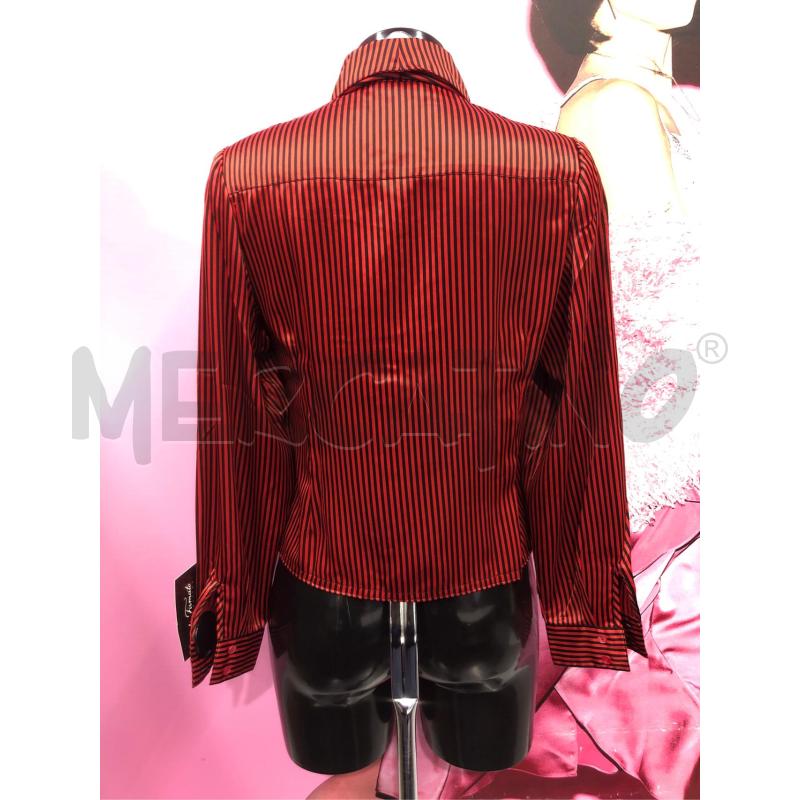 BLUSA DONNA LOUIS FERAUD ROSSO NERO RIGHE  | Mercatino dell'Usato Roma somalia 4