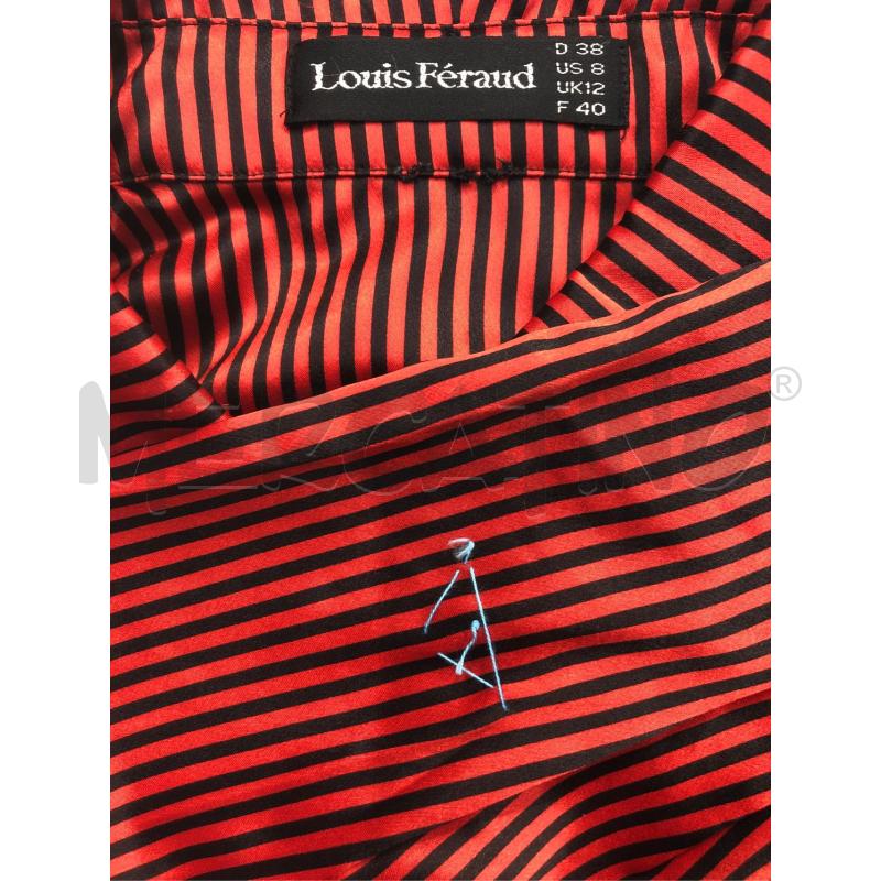 BLUSA DONNA LOUIS FERAUD ROSSO NERO RIGHE  | Mercatino dell'Usato Roma somalia 5