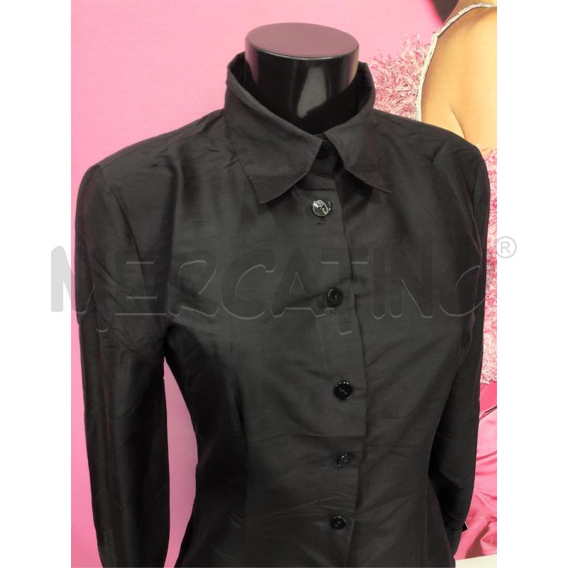 BLUSA DONNA LUISA SPAGNOLI NERA TAFFETA  | Mercatino dell'Usato Roma somalia 2