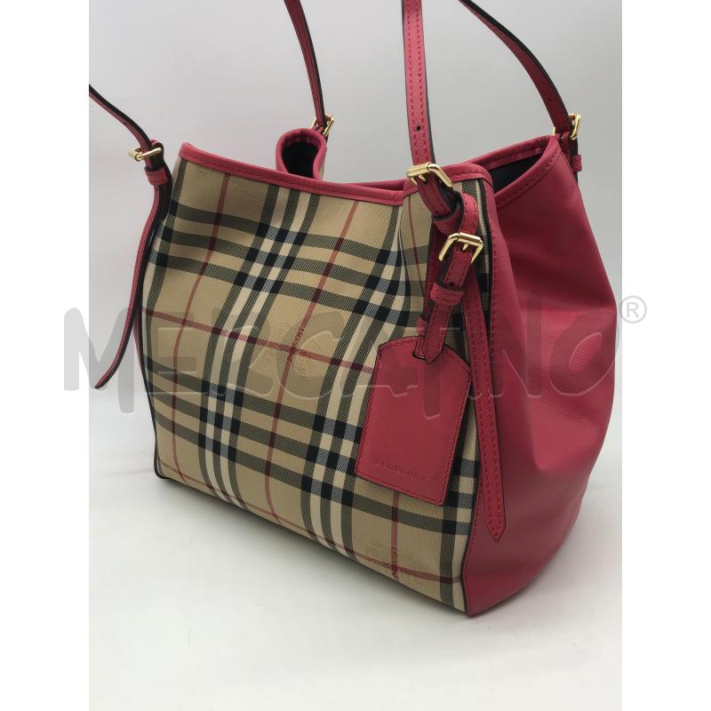 BORSA DONNA BURBERRY BEIGE FUCSIA | Mercatino dell'Usato Roma somalia 3
