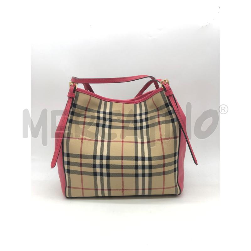 BORSA DONNA BURBERRY BEIGE FUCSIA | Mercatino dell'Usato Roma somalia 4