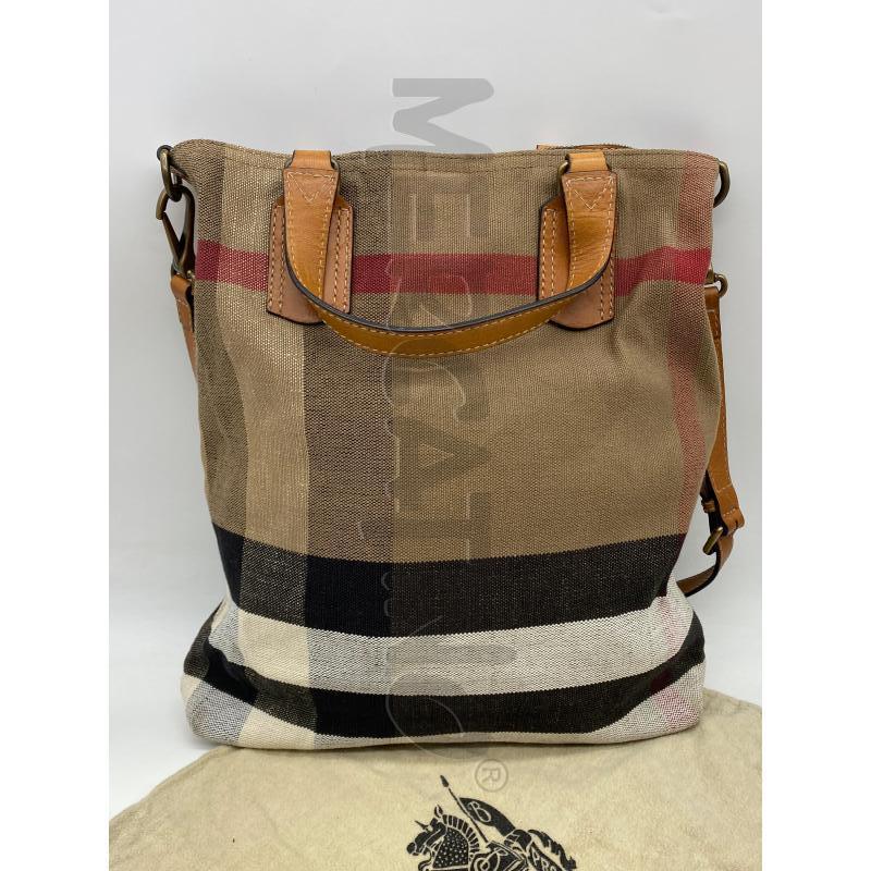 BORSA DONNA BURBERRY TOTE BAG TESSUTO | Mercatino dell'Usato Roma somalia 2