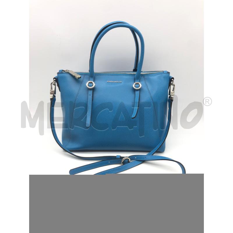 BORSA DONNA COCCINELLE BLU MARE | Mercatino dell'Usato Roma somalia 1
